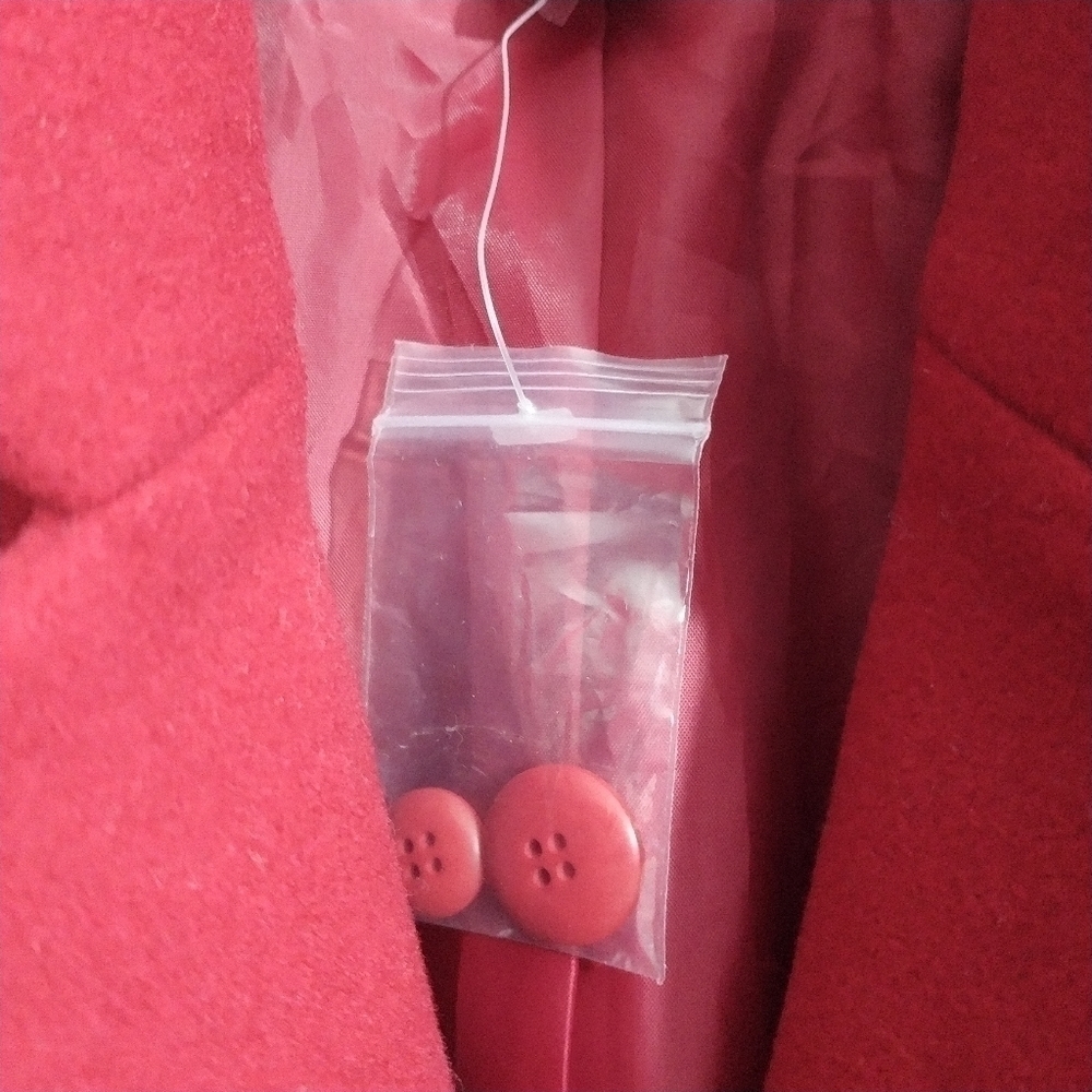 Nordstrom Red Wool/CASHMERE Coat Blazer Jacket 12 - Picture 11 of 12
